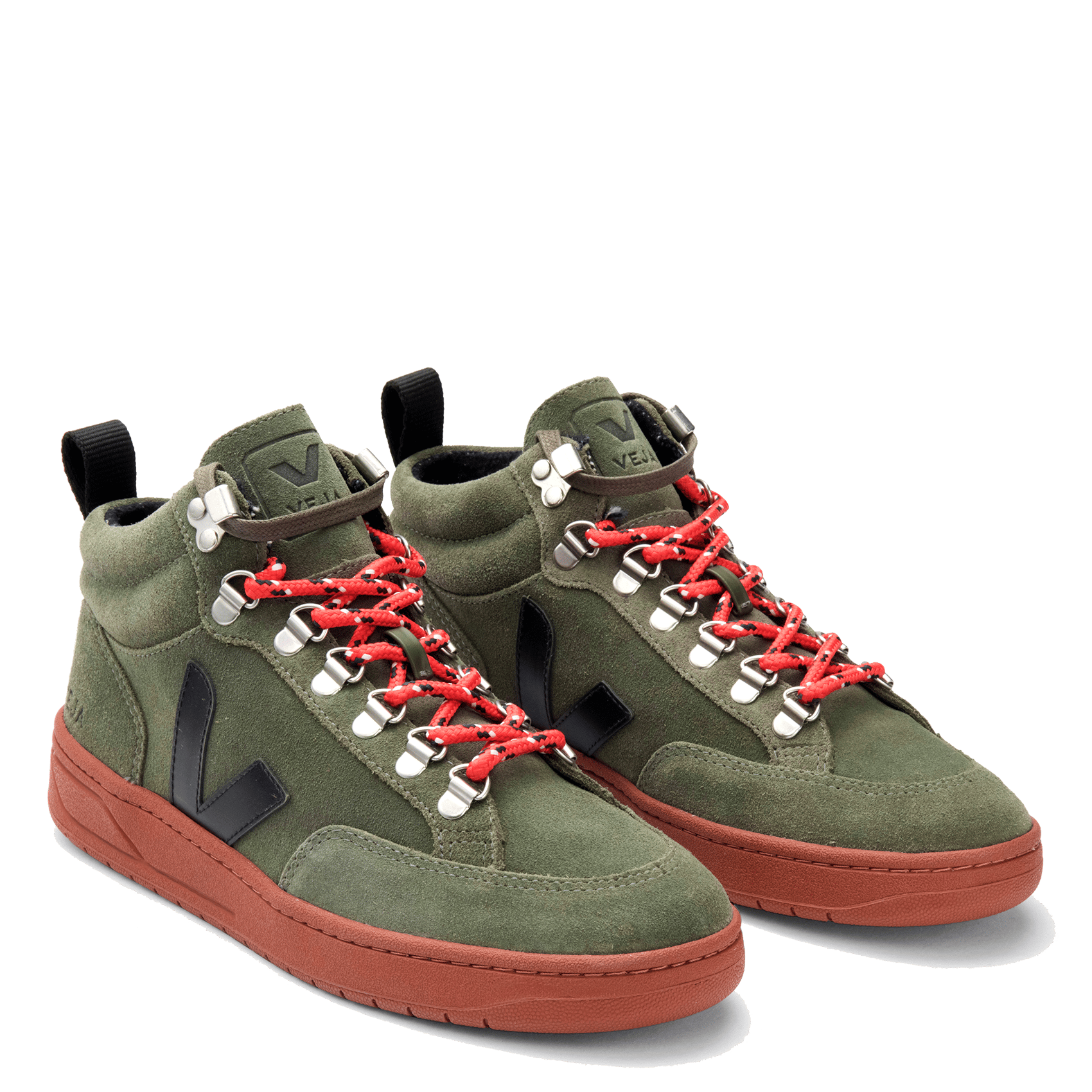 Sale Veja Roraima Suede Sneakers Olive Black Rust Sole Veja - Women | Place  des Tendances