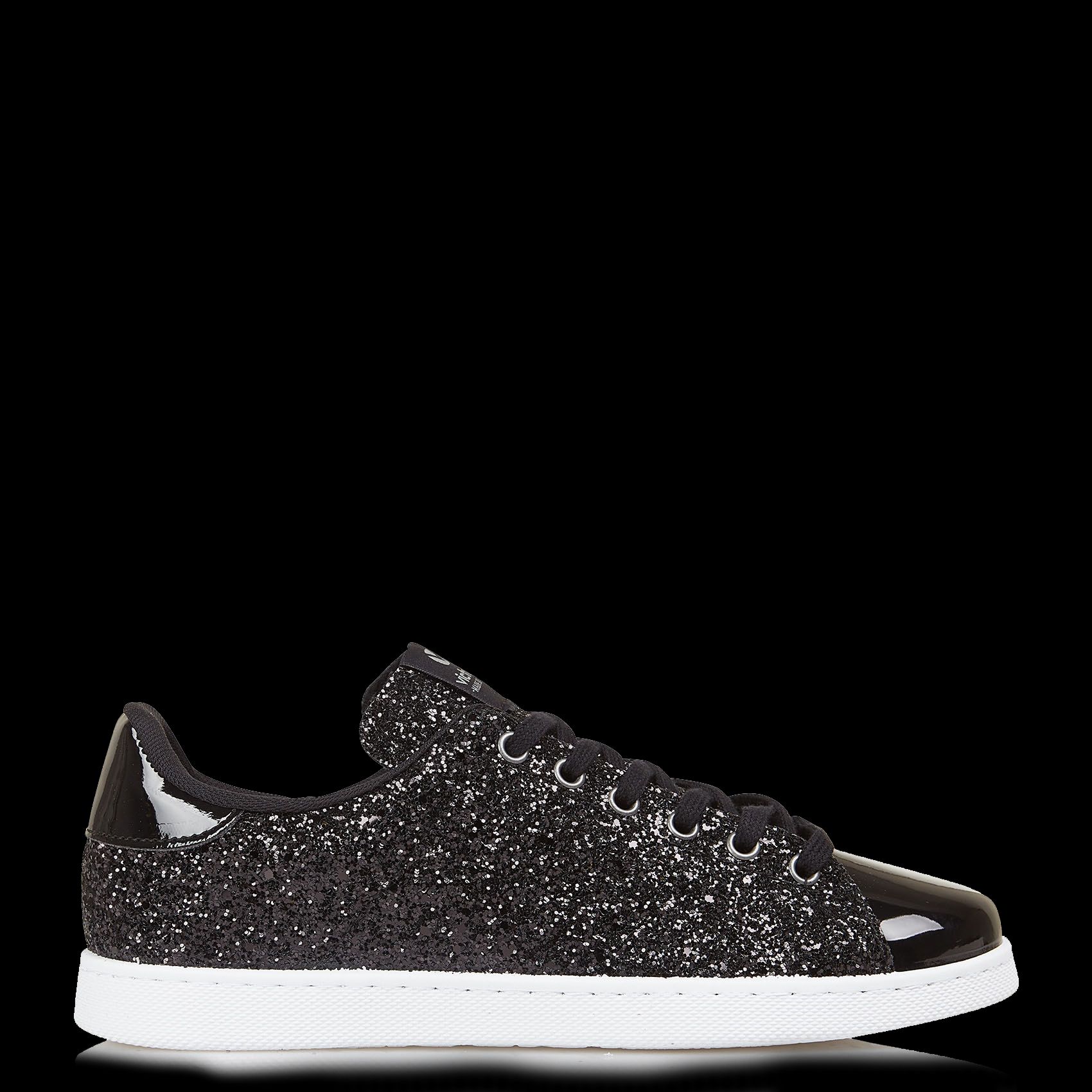 VICTORIA Black Low top glitter sneakers