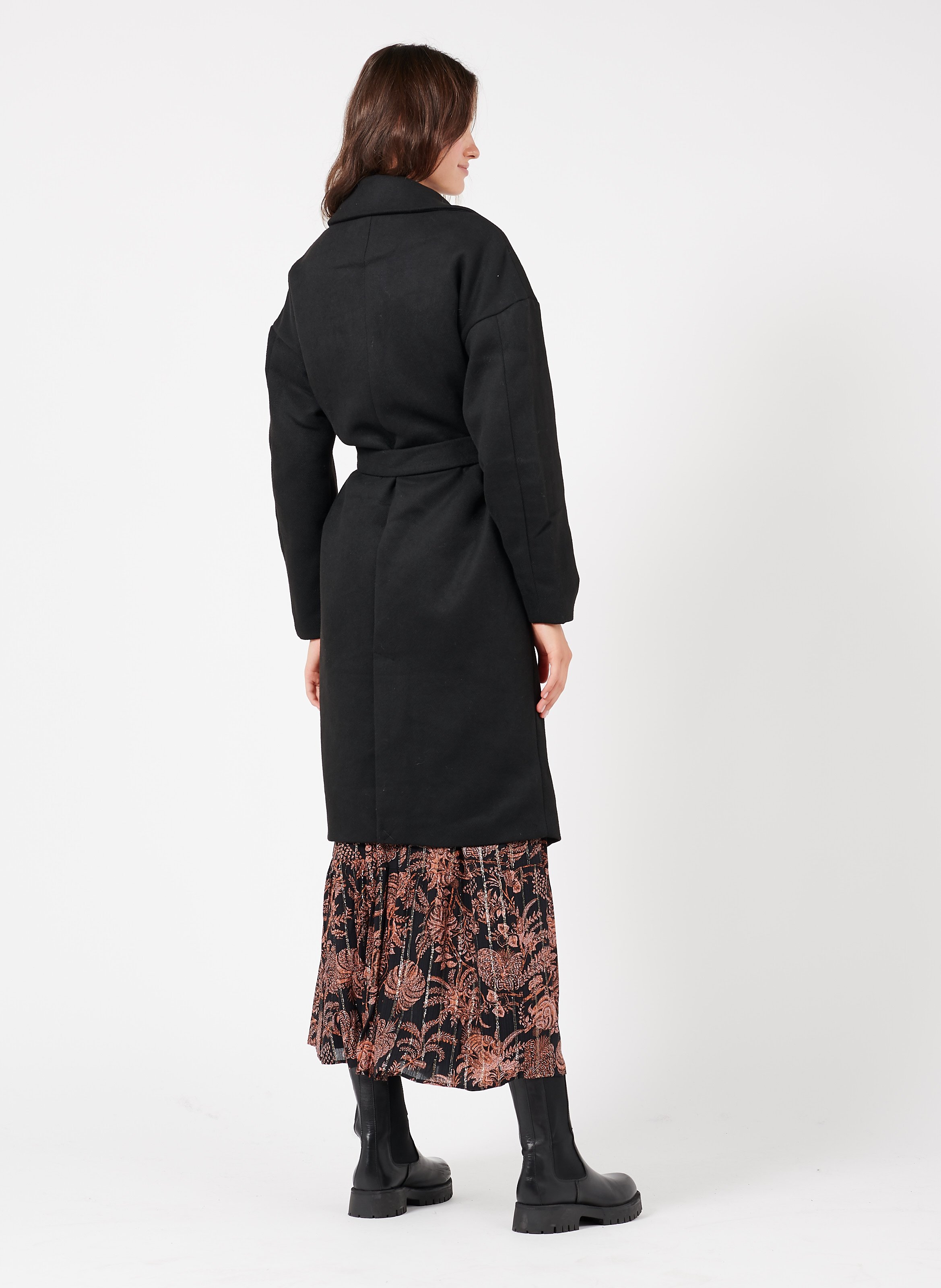 vila belted tailored coat