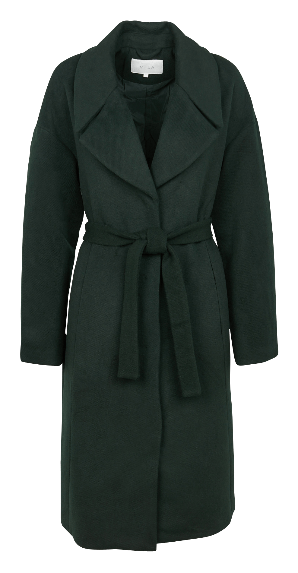 green belted coat