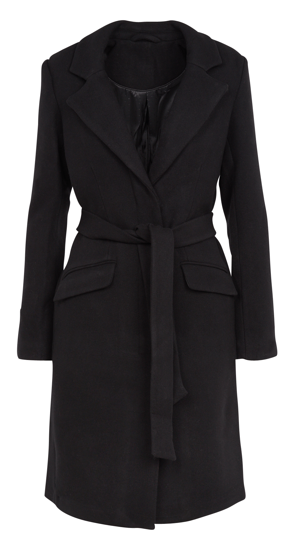 belted collar coat