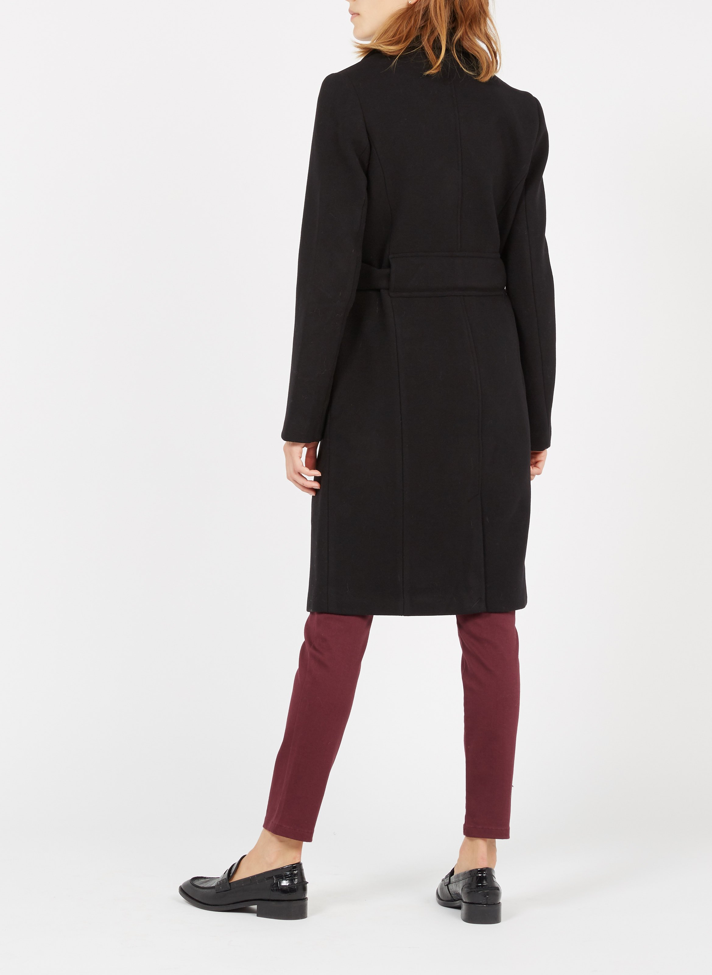 wool blend black coat