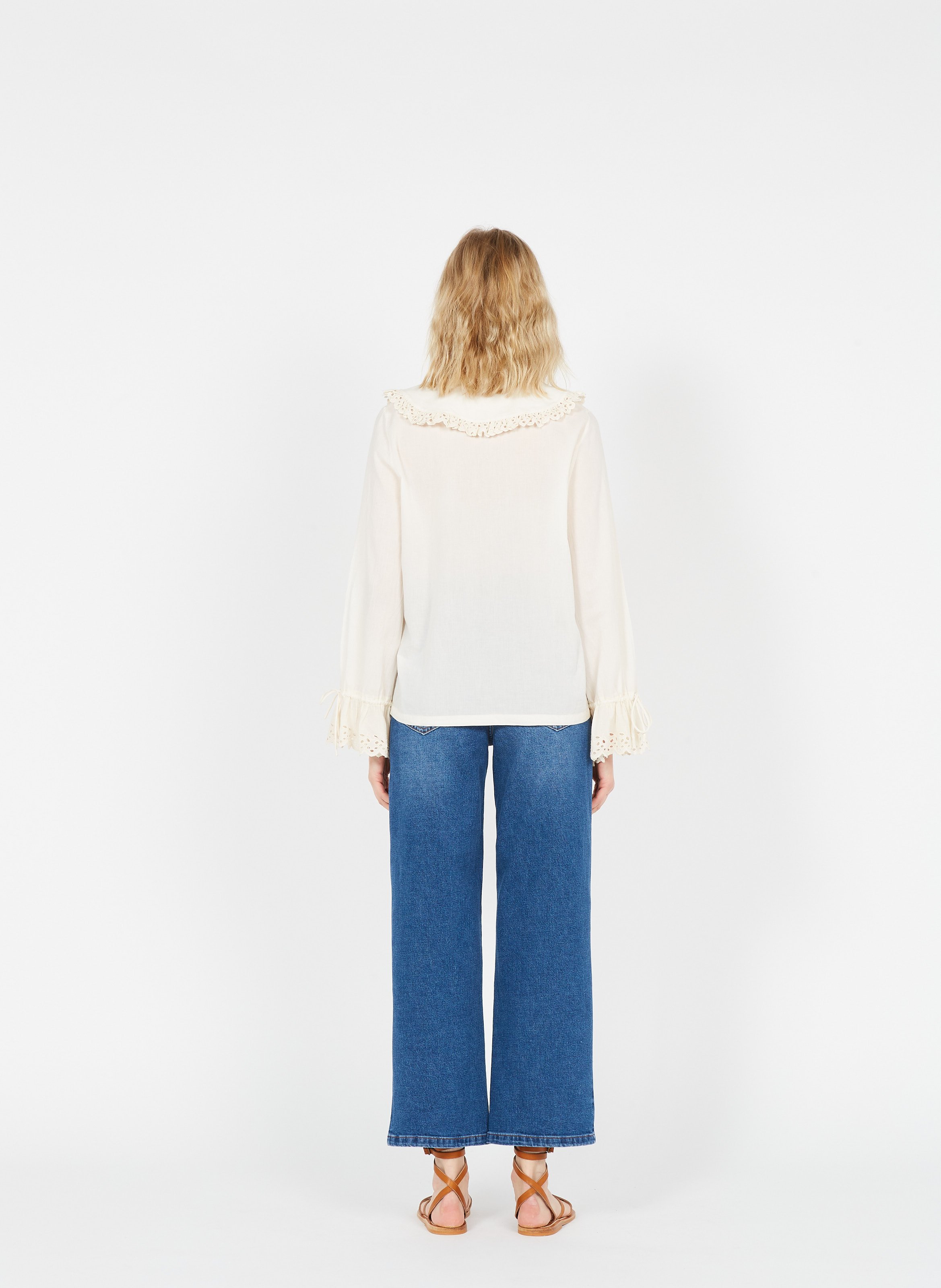 High-rise Wide-leg Jeans Medium Blue Denim Vila - Women | Place des  Tendances