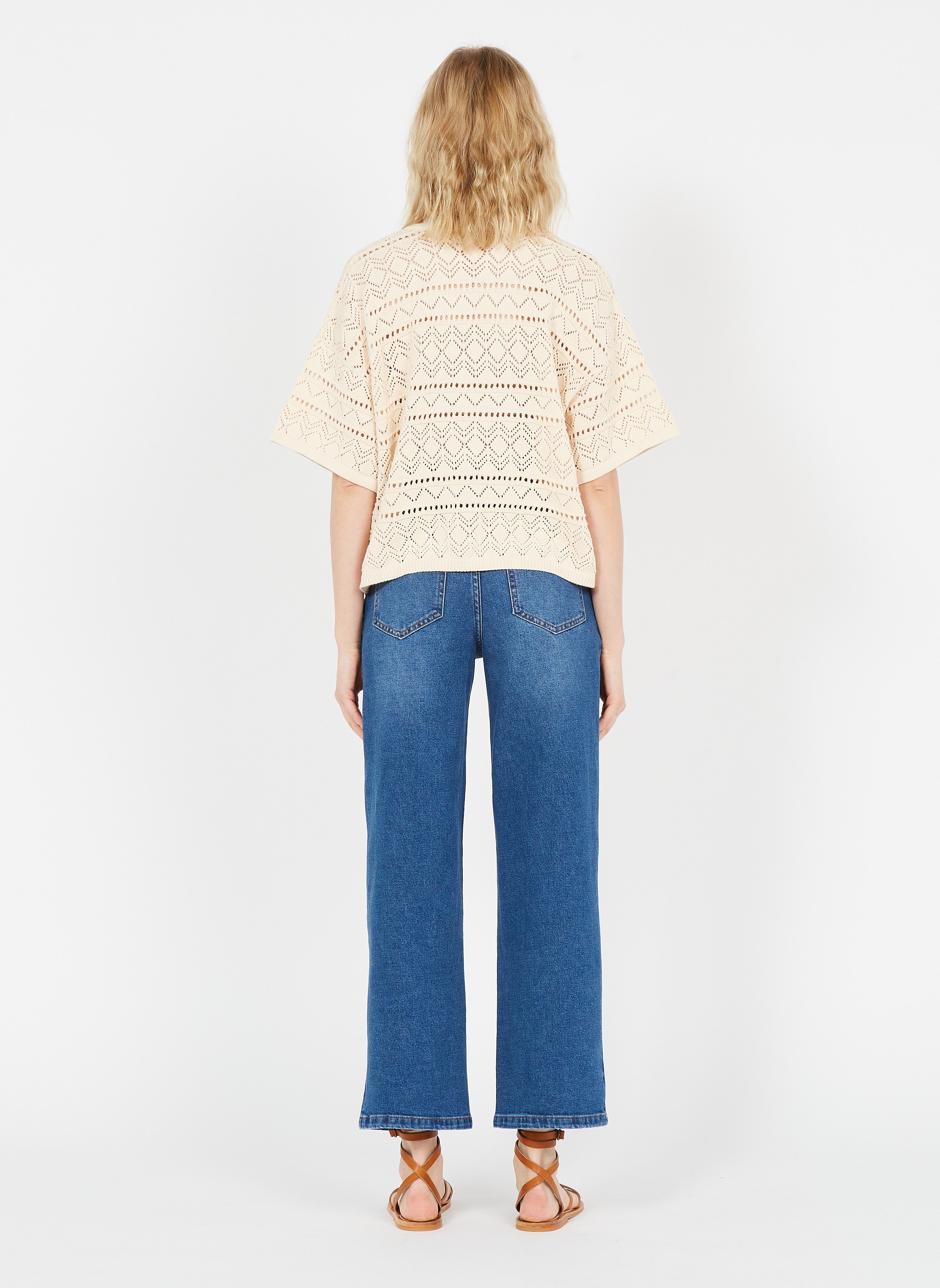 High-rise Wide-leg Jeans Medium Blue Denim Vila - Women | Place des  Tendances