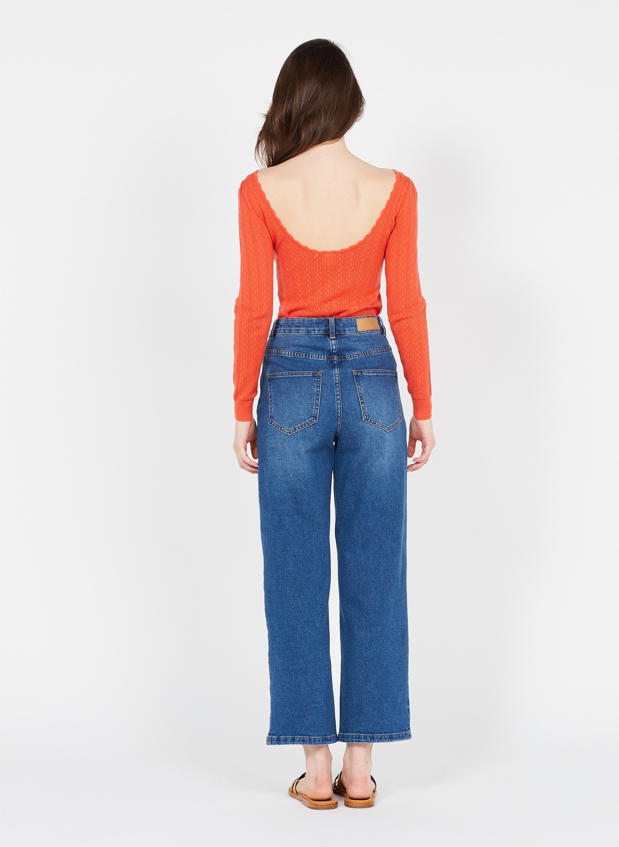 High-rise Wide-leg Jeans Medium Blue Denim Vila - Women | Place des  Tendances