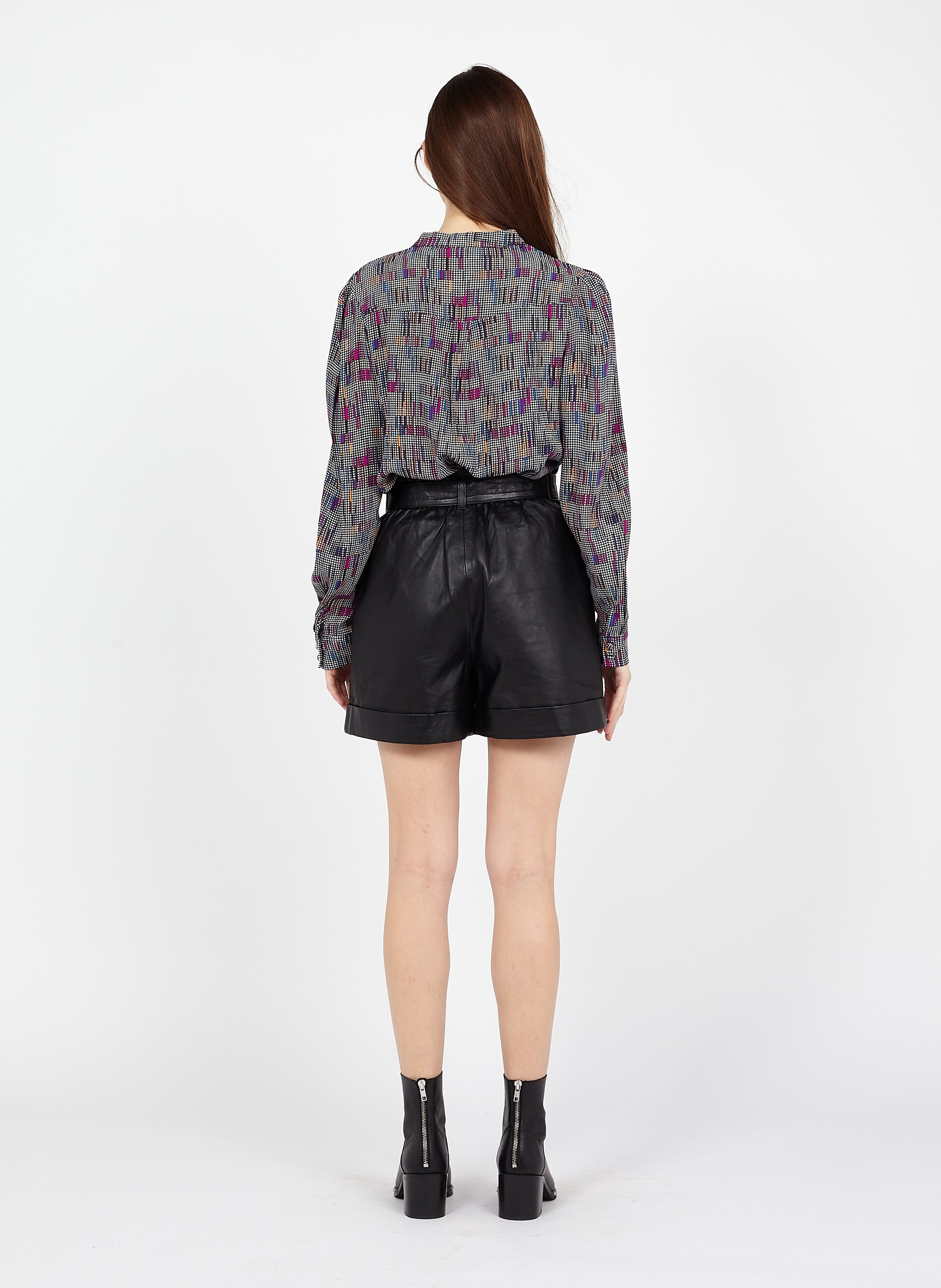 Sale Leather Shorts Black Vila - Women 