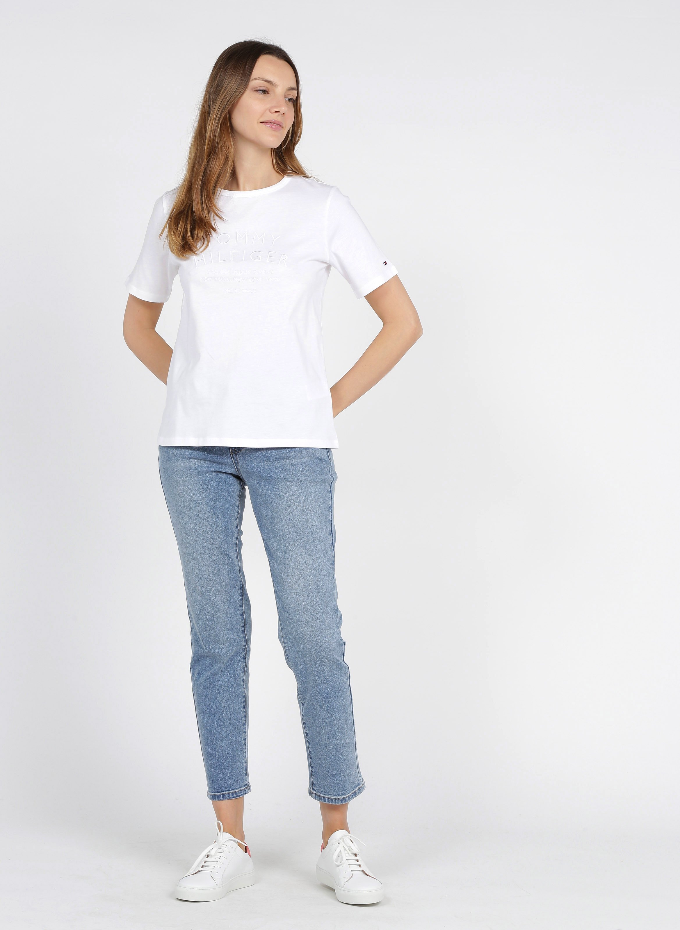 Straight Faded Stretch Cotton Jeans Light Blue Denim Vila - Women | Place  des Tendances