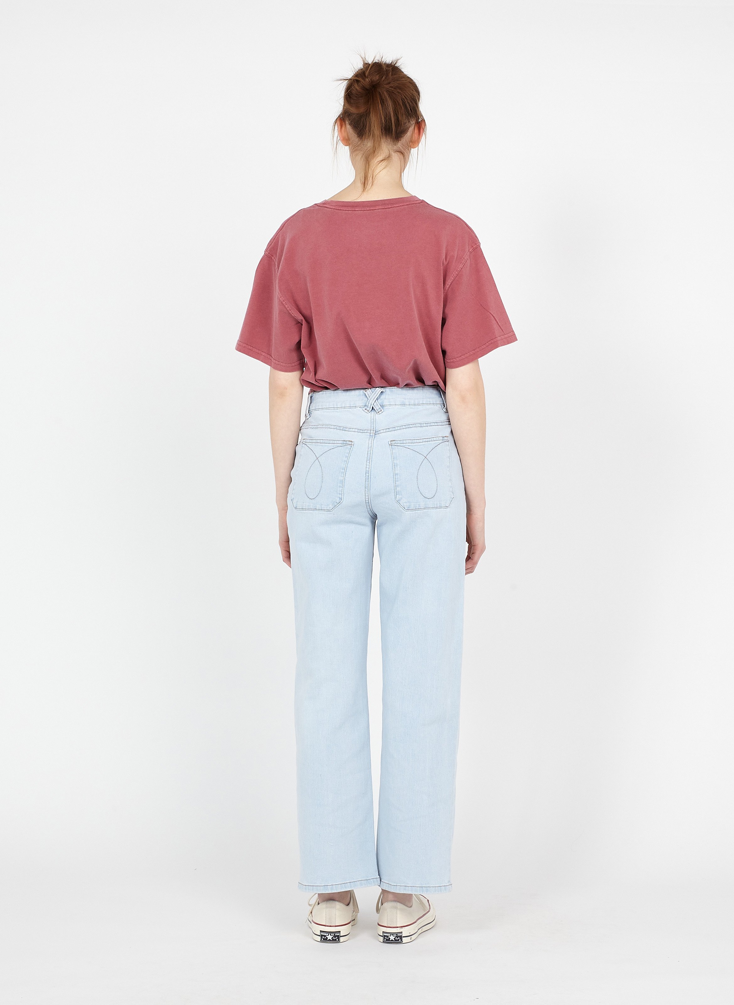 Wide-leg Stretch Cotton Jeans Light Blue Denim Vila - Women | Place des  Tendances