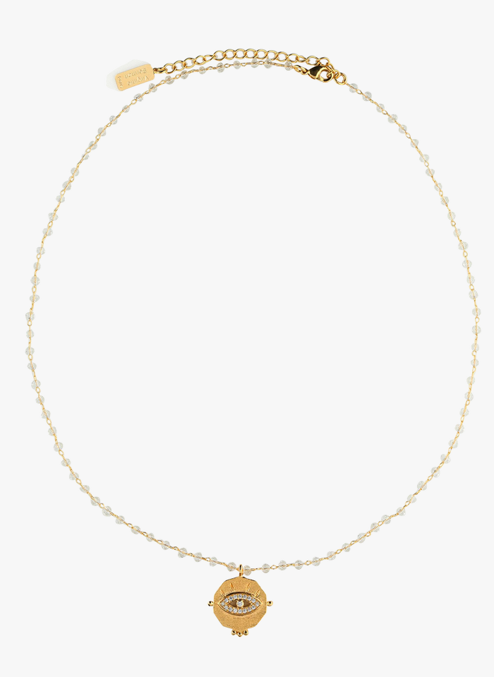 VIRGINIE BERMAN Golden Brass necklace with beads