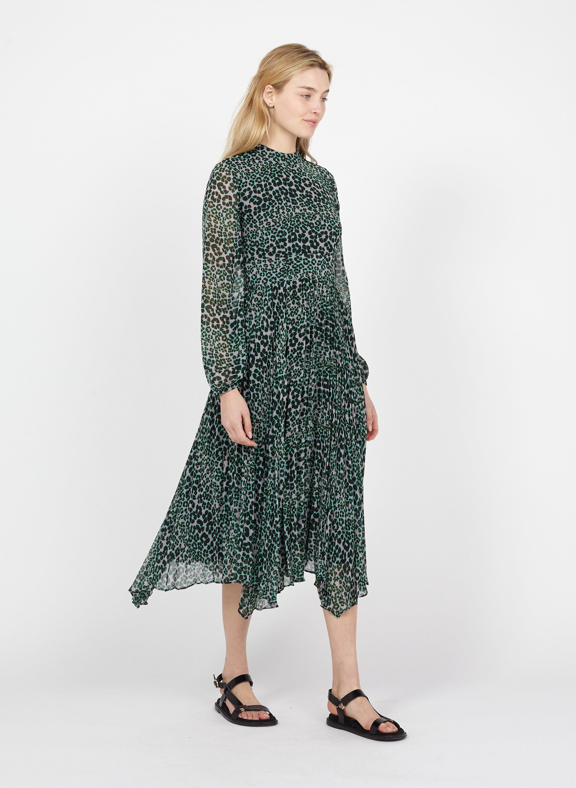 whistles green dress sale