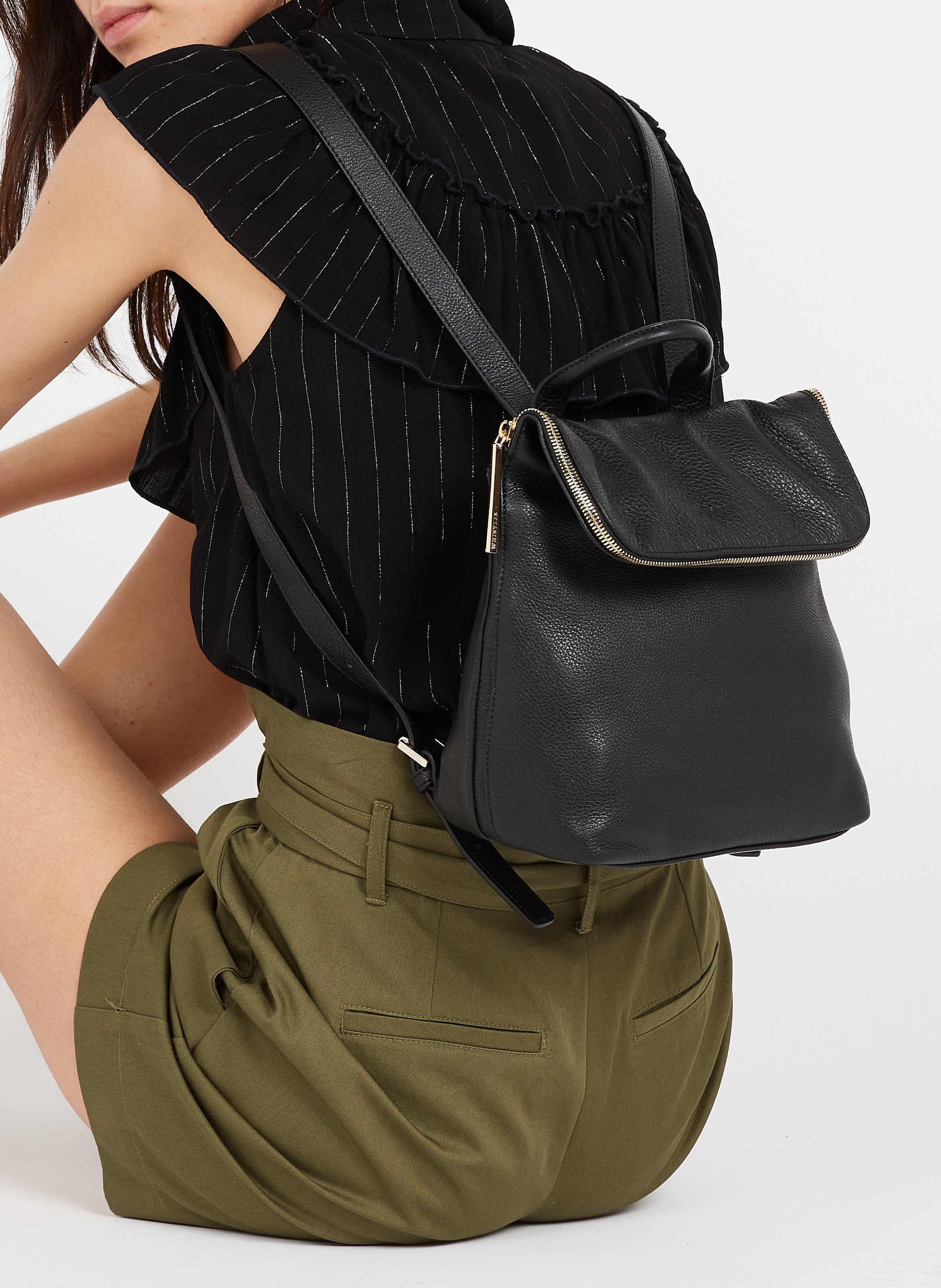 whistles black backpack