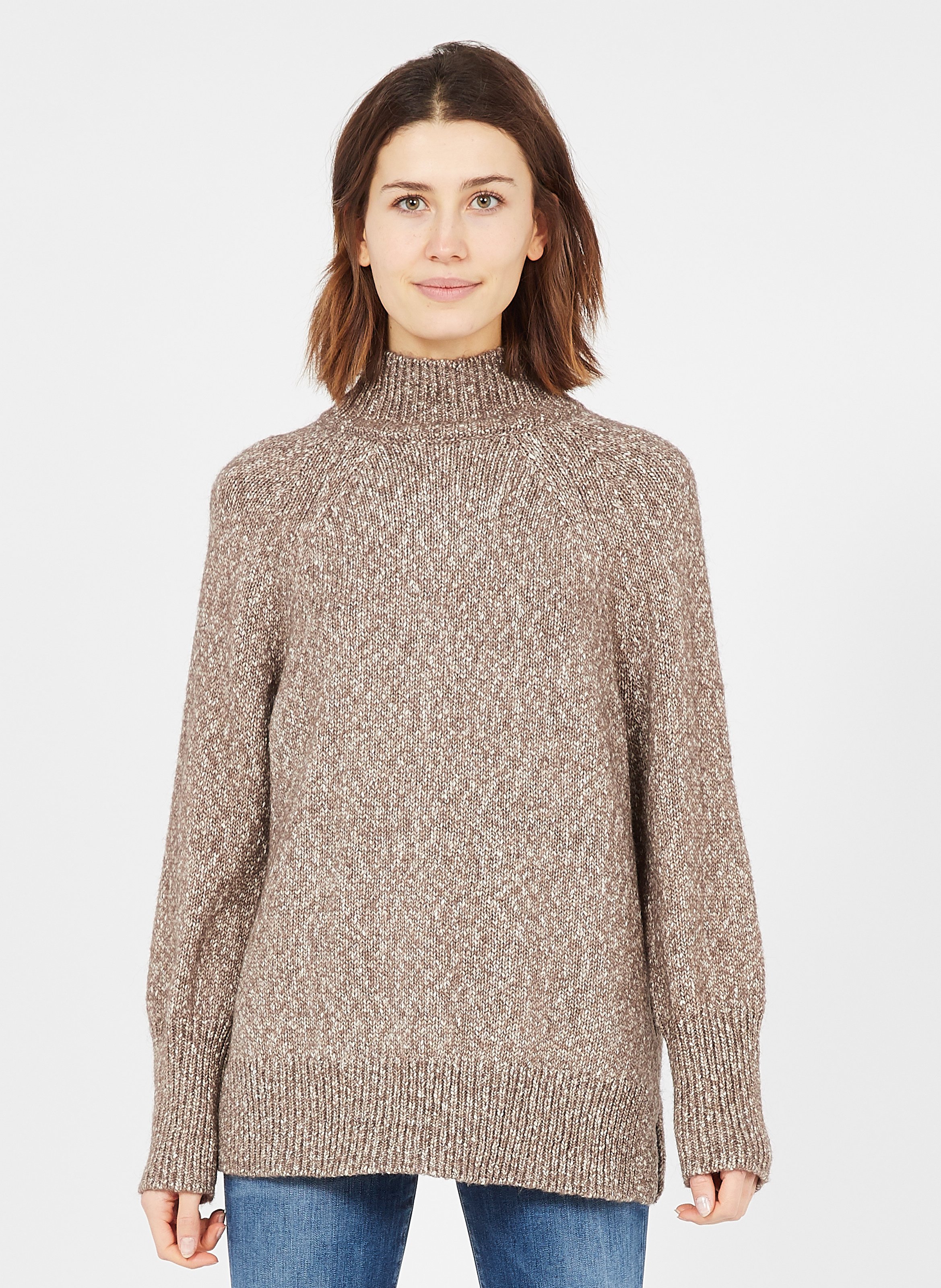 Sale High-neck Cotton-blend Sweater 