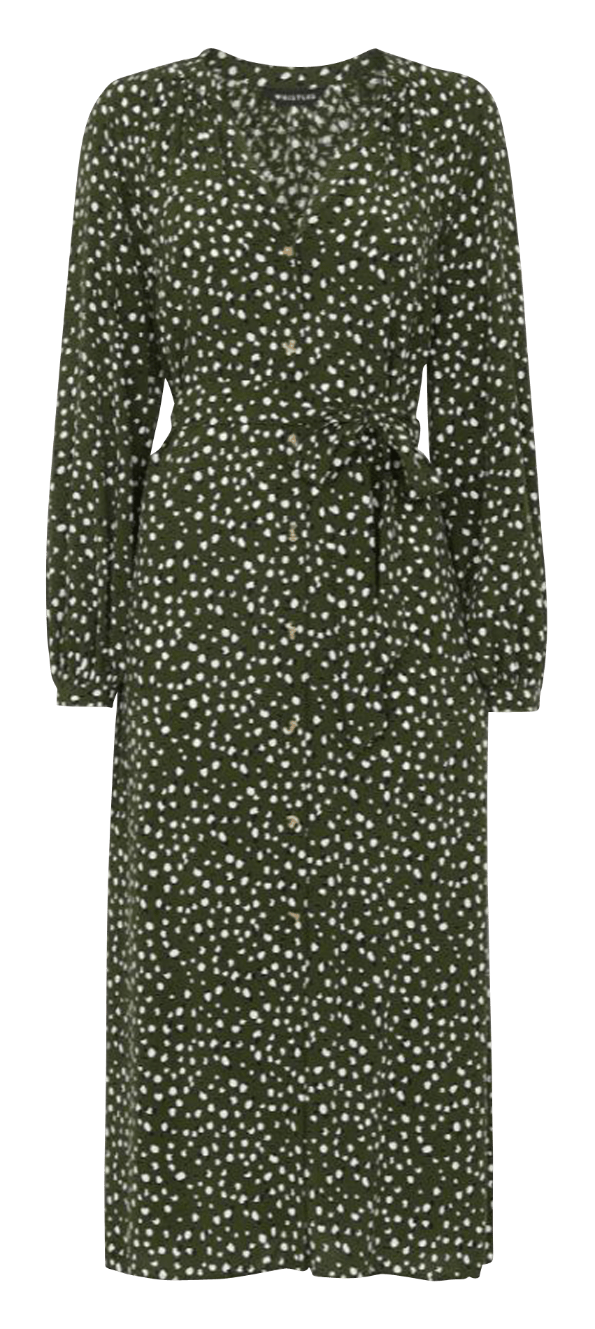 whistles green polka dot dress