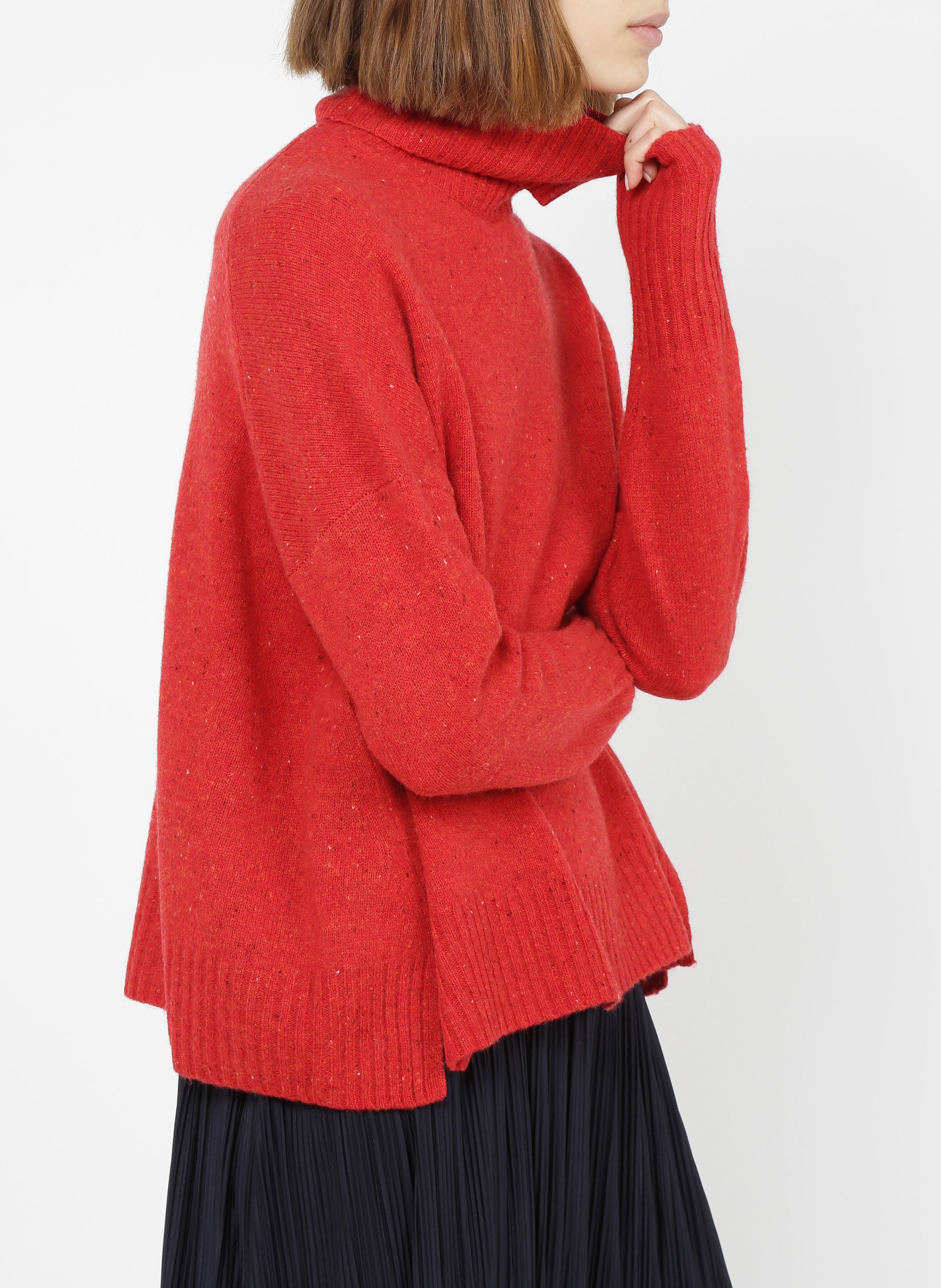 pointelle stitch sweater