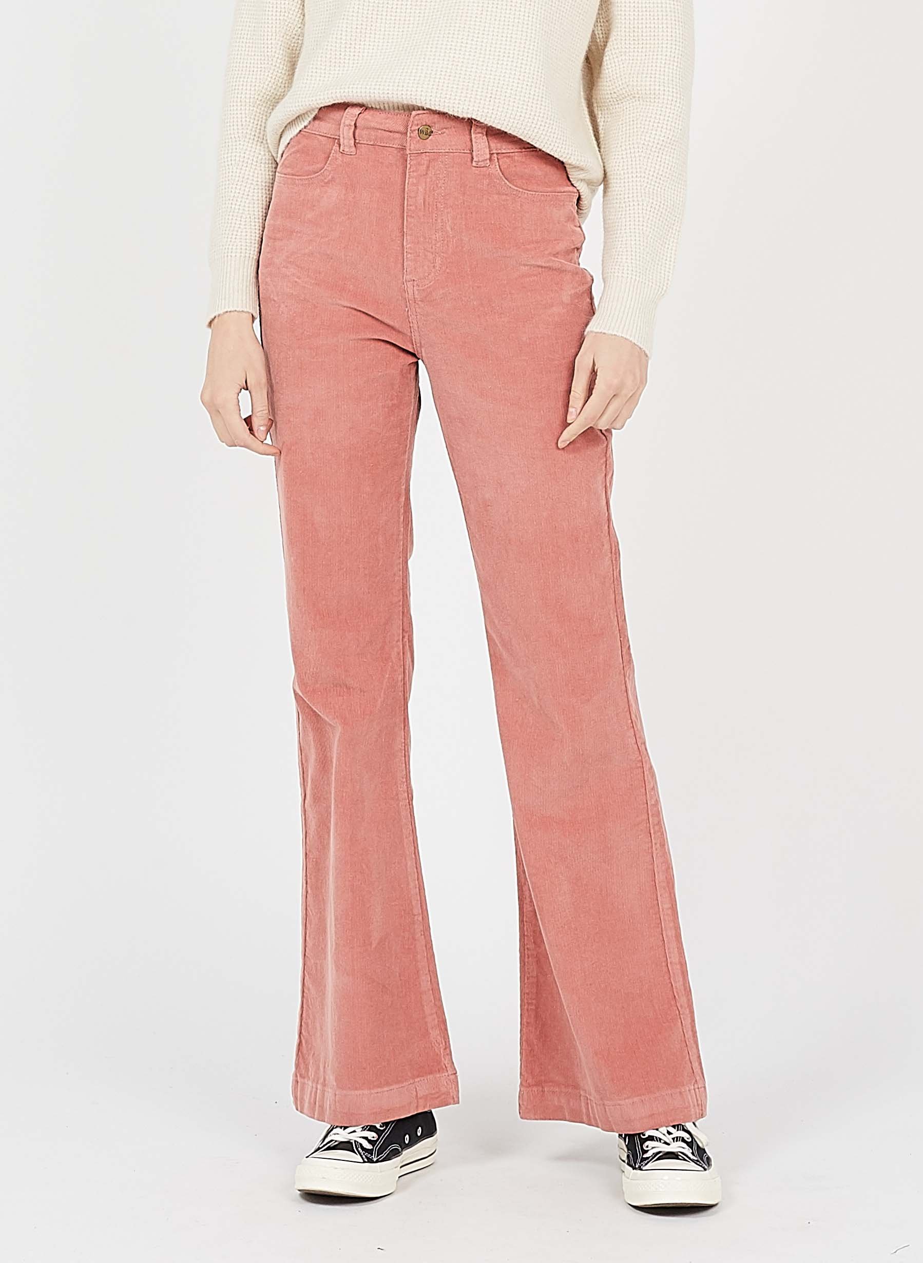 pink bootcut pants