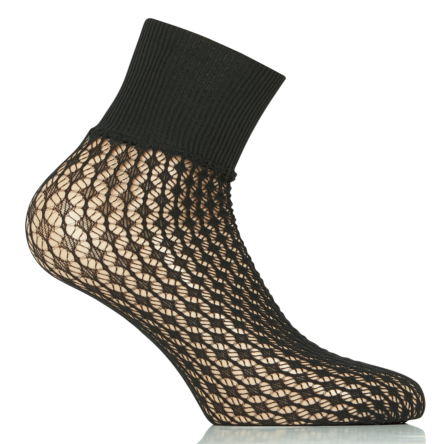 black fishnet socks