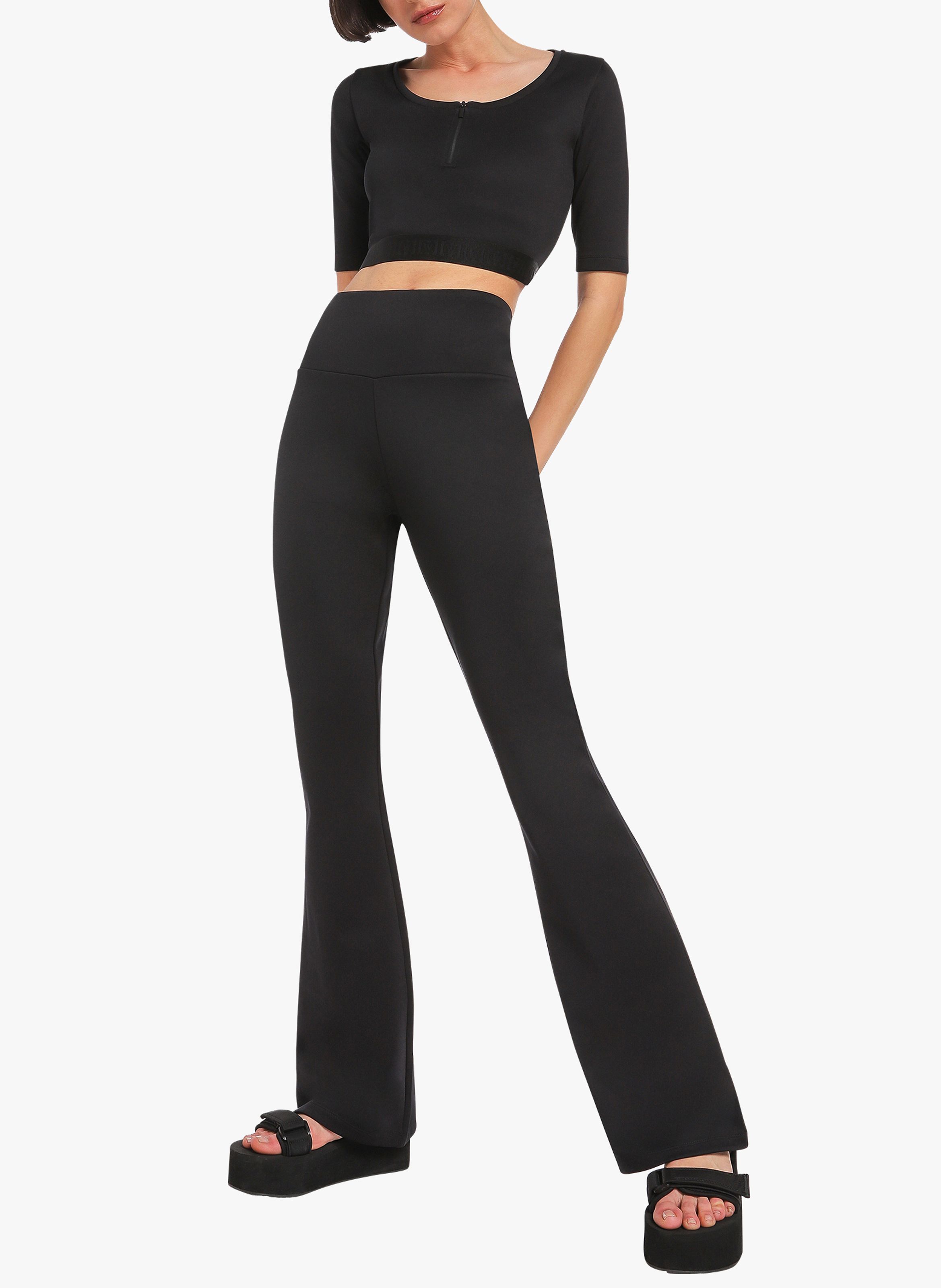 Flared Sports Pants Black Wolford Women Place des Tendances