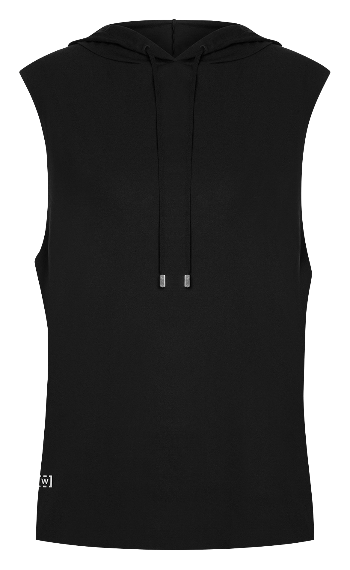 black hoodie no sleeves