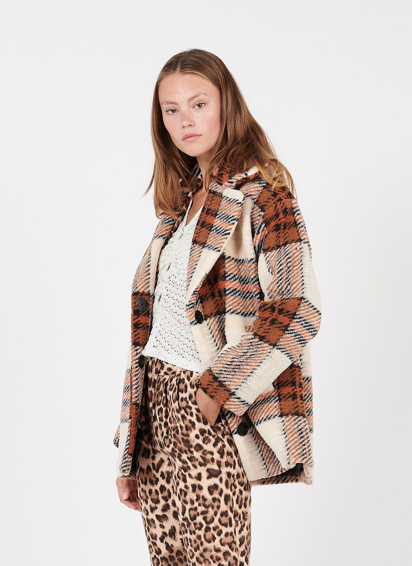 yas leopard print coat