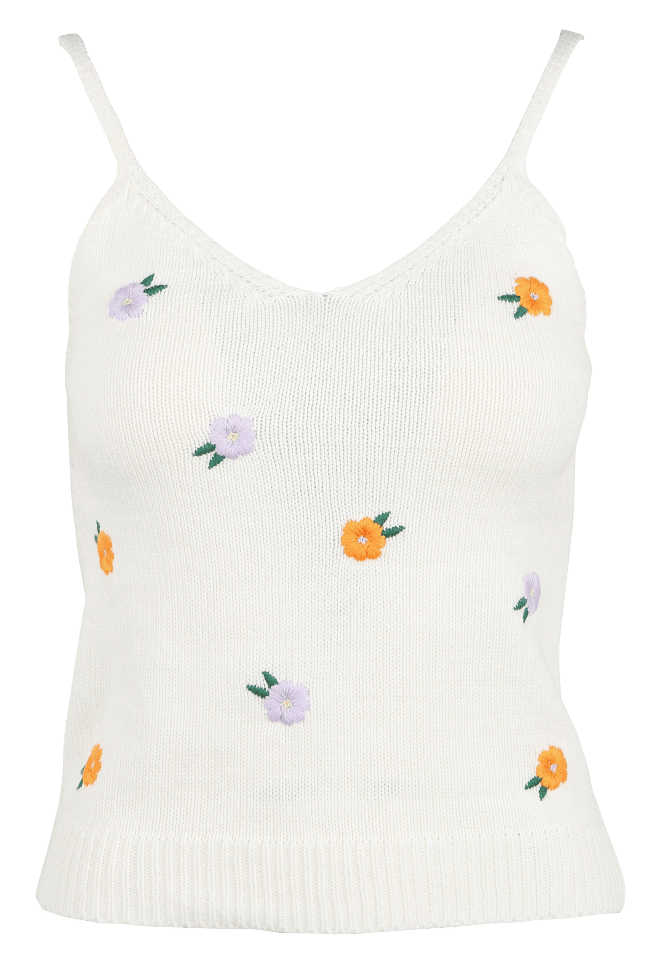 Embroidered Knit Top Star White Yas Women Place des Tendances