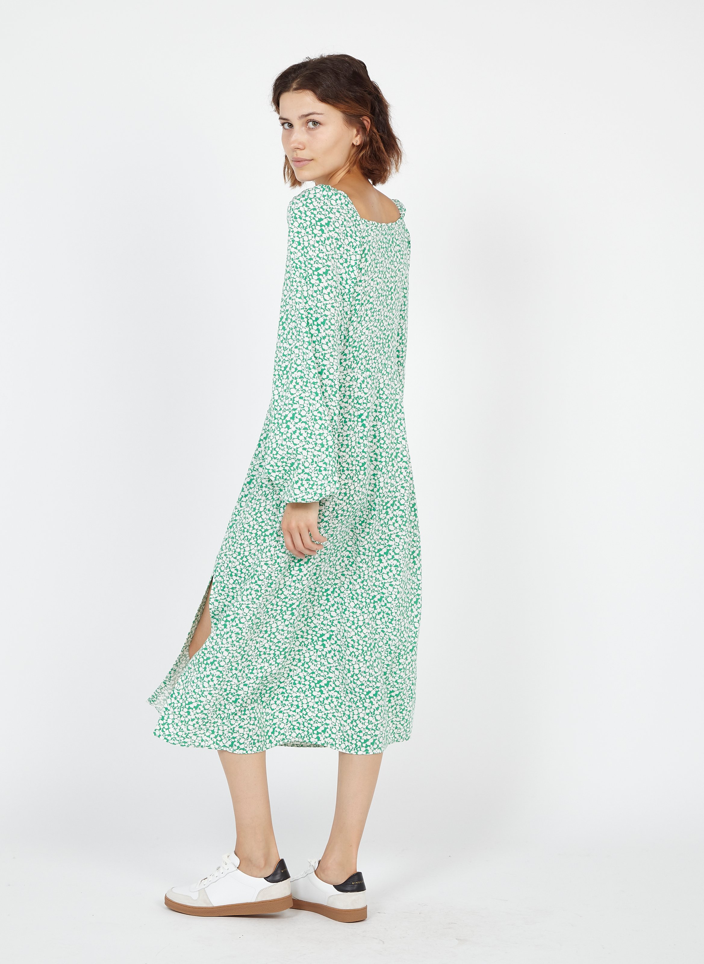 yas floral midi dress