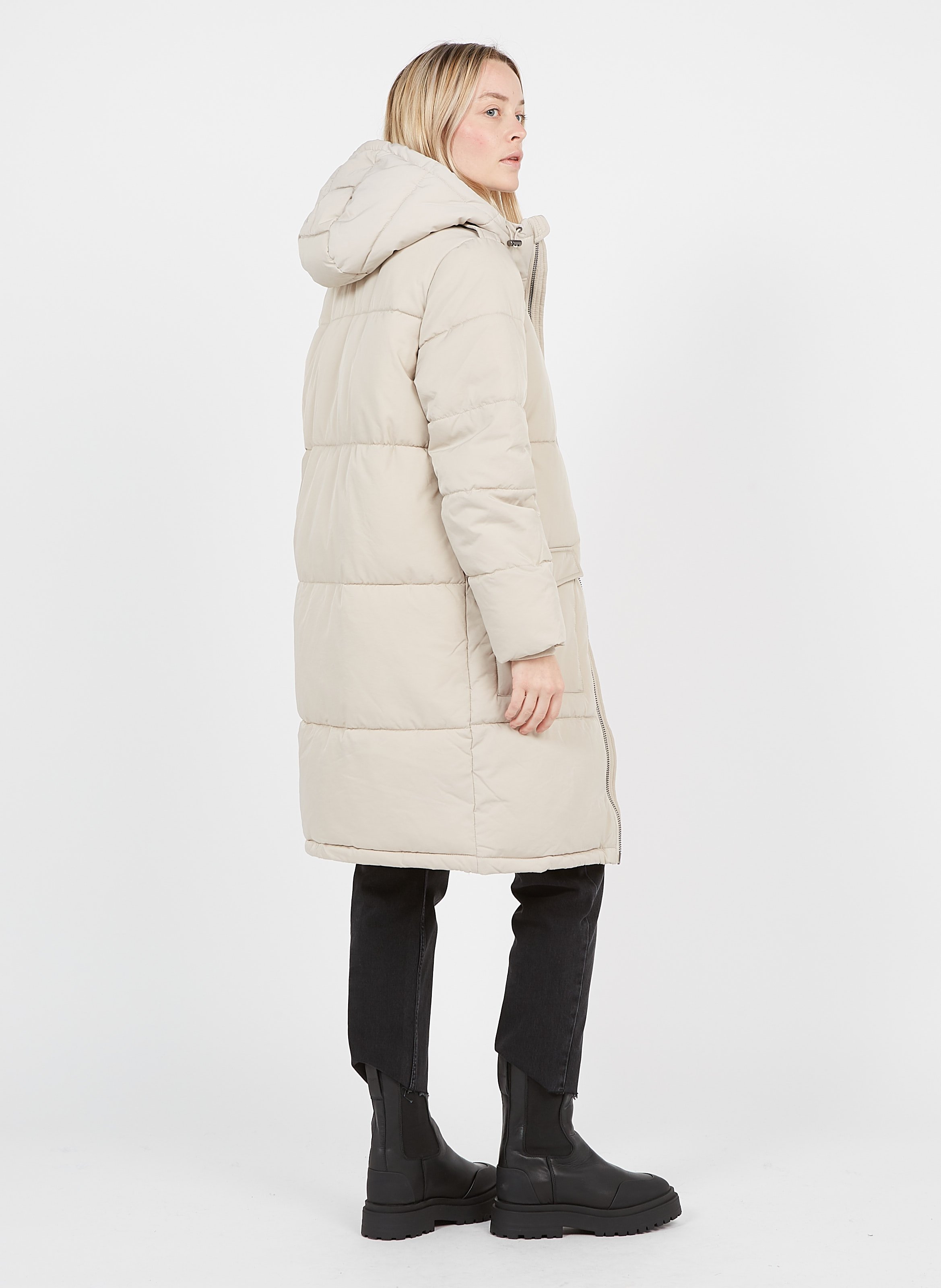 knee length padded jacket