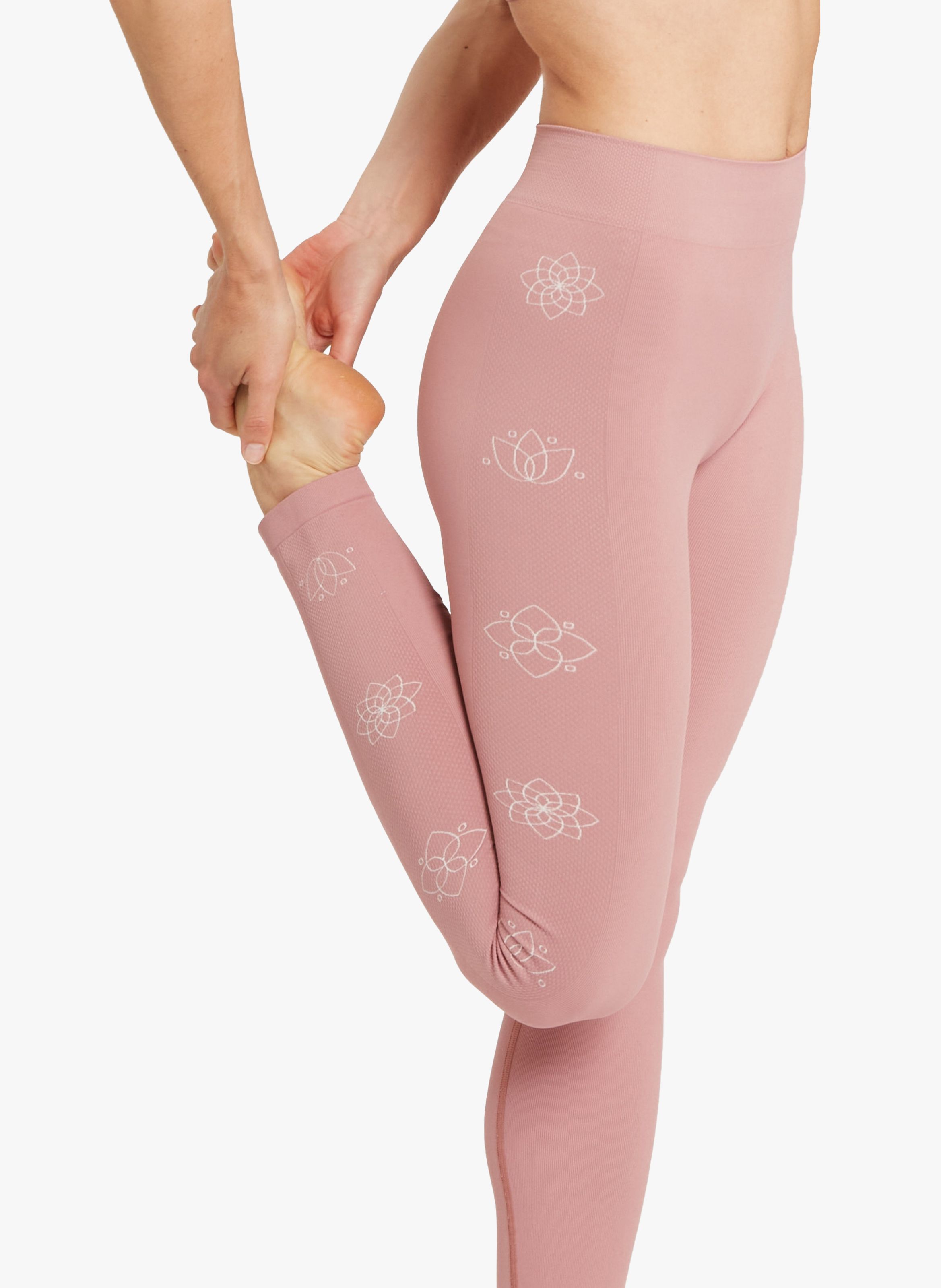 New autumn-winter 2021/2022 collection LEGGINGS WITH JACQUARD PATTERN  ASH-ROSE YOGA SEARCHER - WOMEN  Place des Tendances