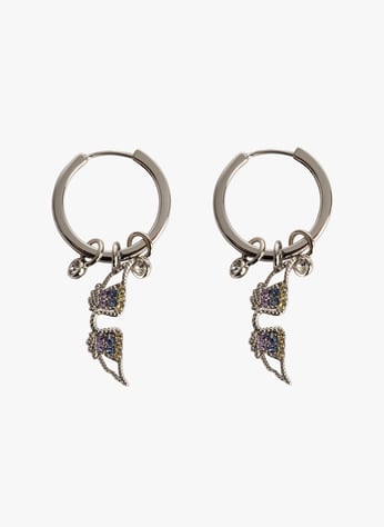 Brass Earrings With Wing Motif Shiny Silver Zadig Voltaire Women Place Des Tendances Brass Earrings With Wing Motif Shiny Silver Zadig Voltaire Women Place Des Tendances
