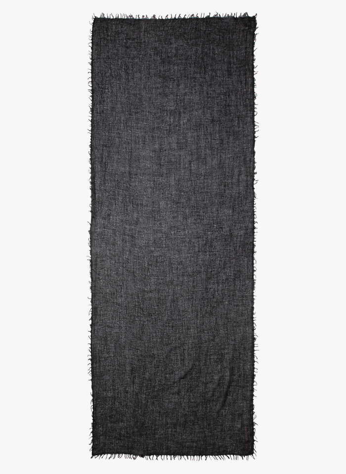 Cashmere Scarf With Frayed Edges Noir Zadig&voltaire - Women | Place ...