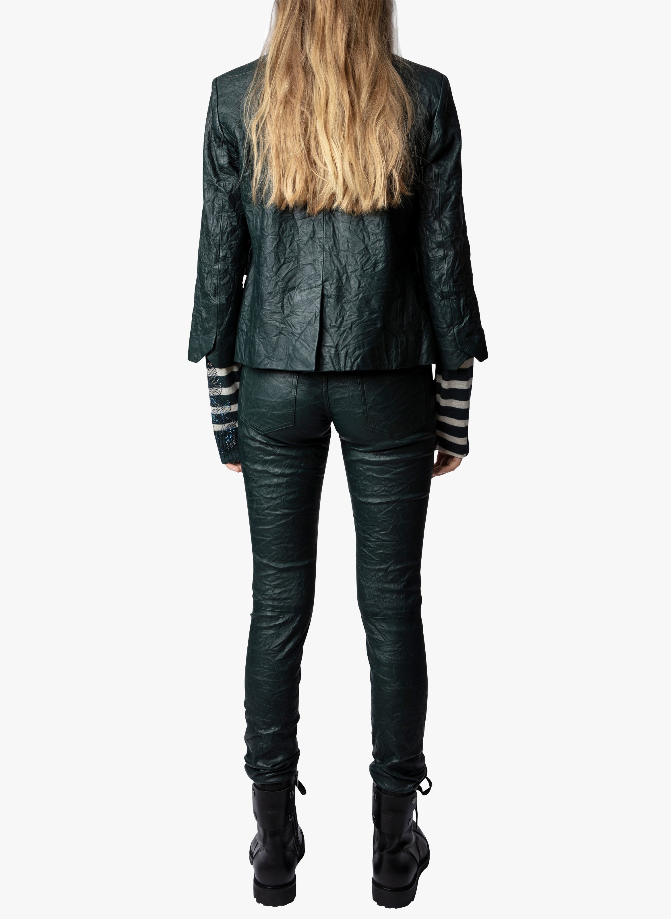 Crinkled Leather Pants Peacock Zadig&voltaire Women Place des Tendances
