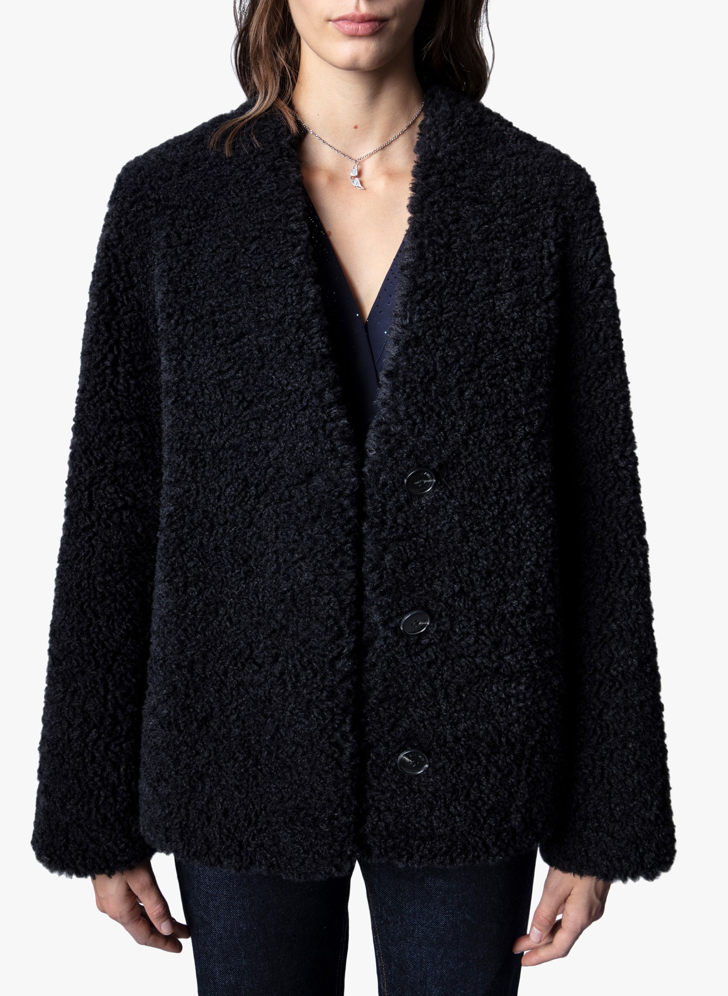 boiled wool coat womens