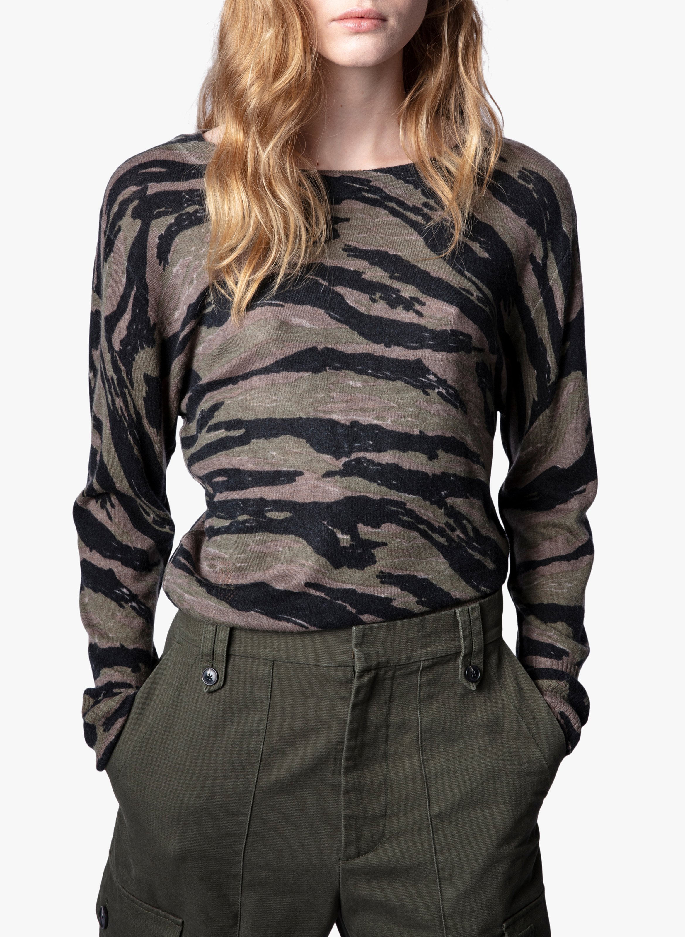 camouflage cashmere sweater