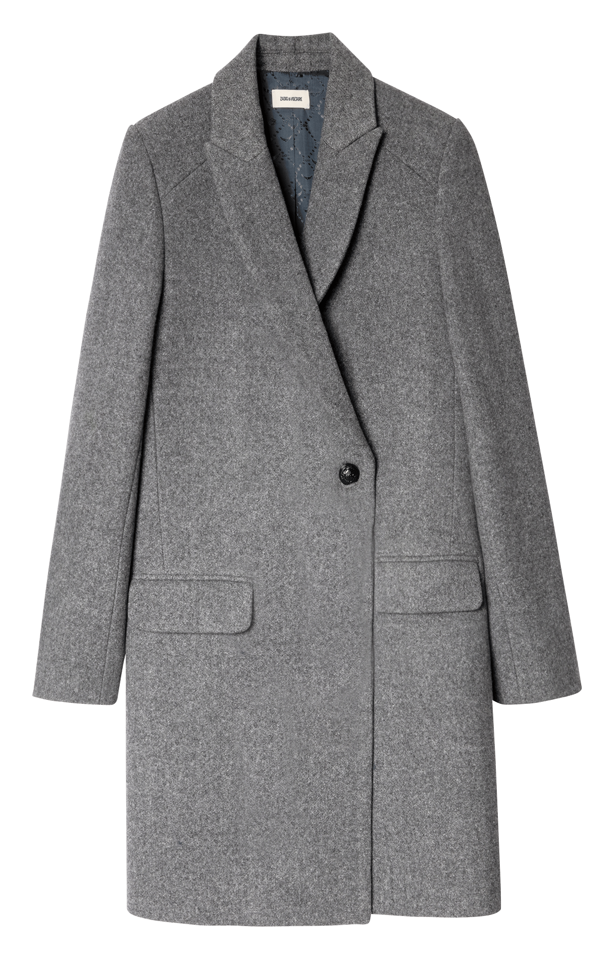 mid length grey coat