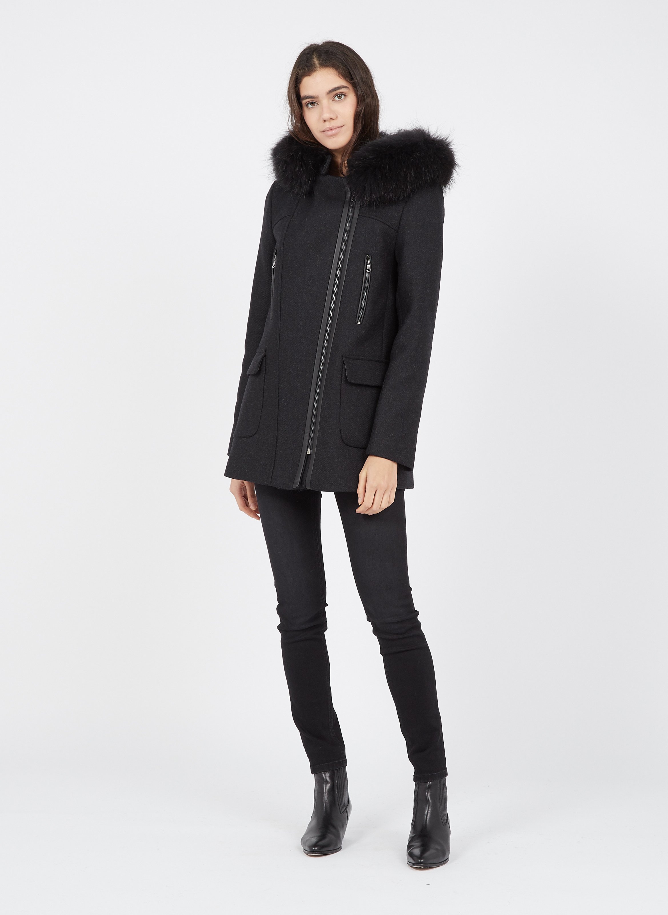 real fur trimmed parka