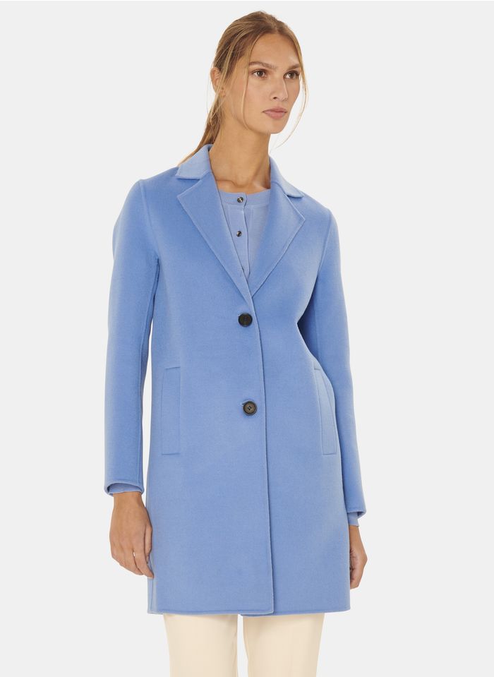 ZAPA Blue Wool-blend coat with tailored collar