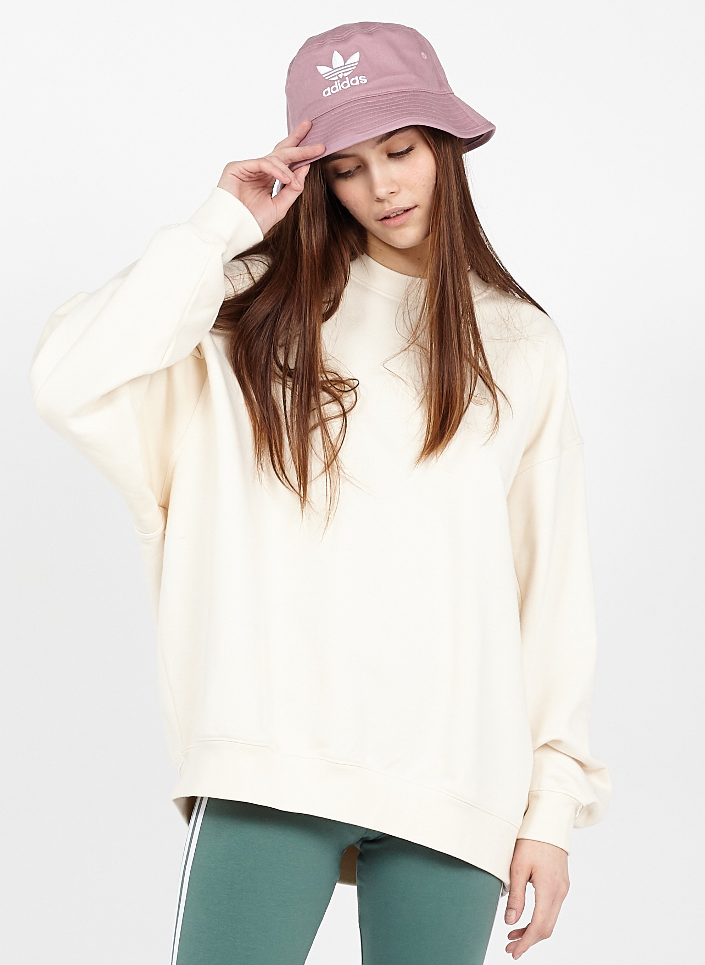 Sudadera Oversize De Algodón Con Cuello Redondo Nondye Adidas - Mujer |  Place des Tendances
