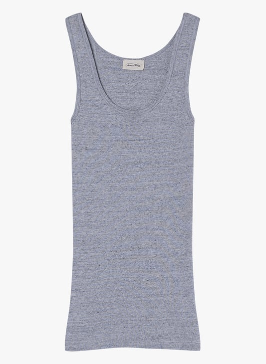 Camiseta De Tirantes De Mezcla De Algodón Con Cuello Redondo Gris Chine American Vintage Mujer Camiseta De Tirantes De Mezcla De Algodón Con Cuello Redondo Gris Chine American Vintage Mujer
