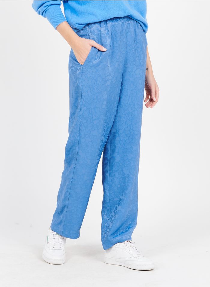 AMERICAN VINTAGE Pantalón ancho de jacquard en azul
