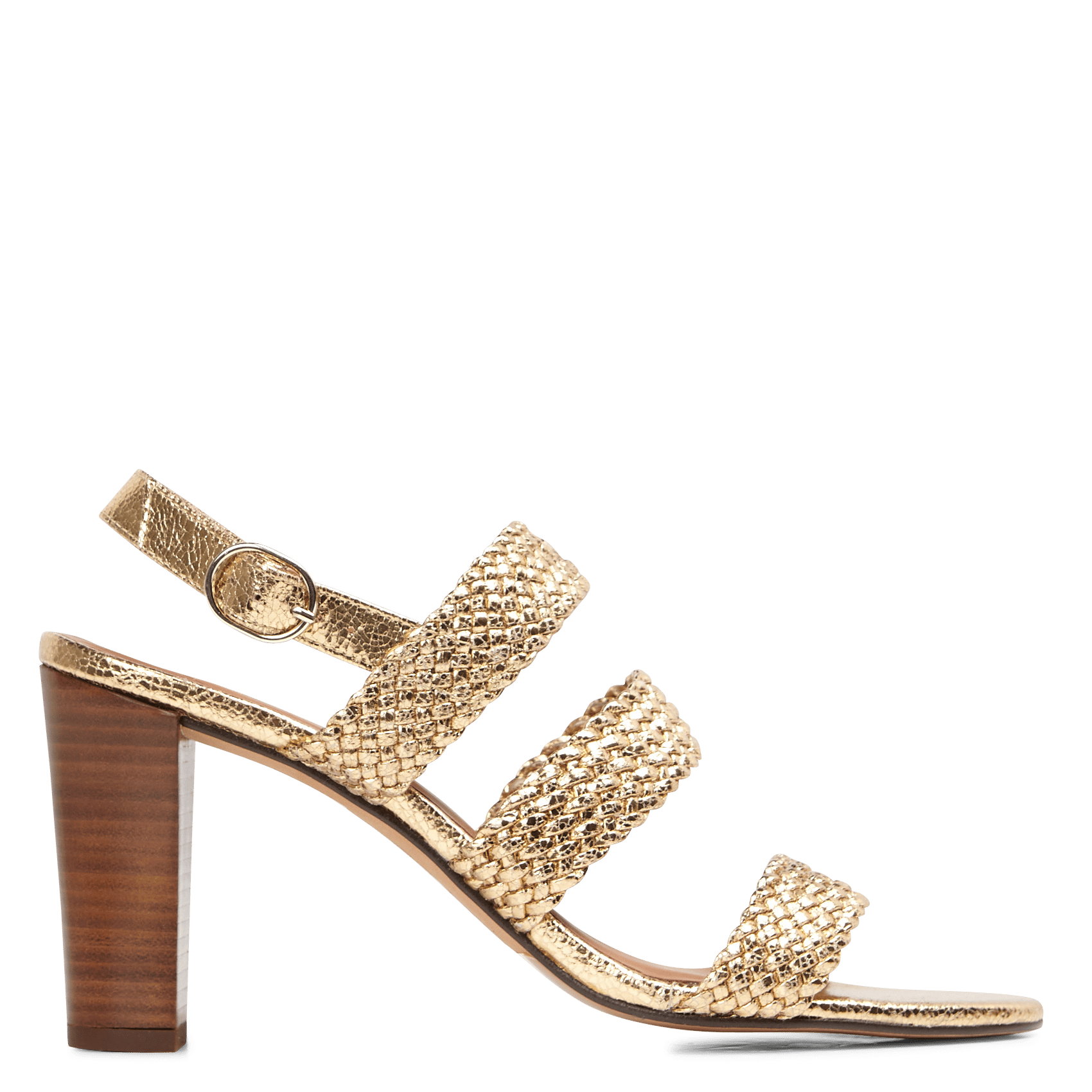 Sandalias De Tacón Alto Con Tiras Trenzadas De Piel Dore Anaki - Mujer |  Place des Tendances