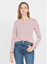 ARMOR LUX Blanc Terre Cuite Rojo