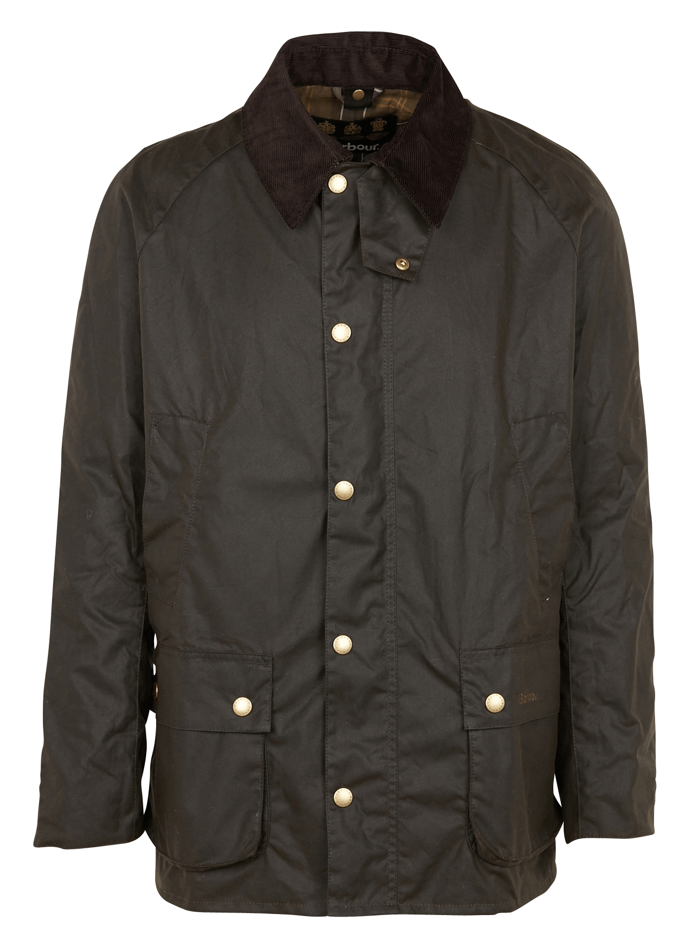 Abrigo De Algodón Con Cuello Clásico Olive Barbour - Hombre | Place des  Tendances