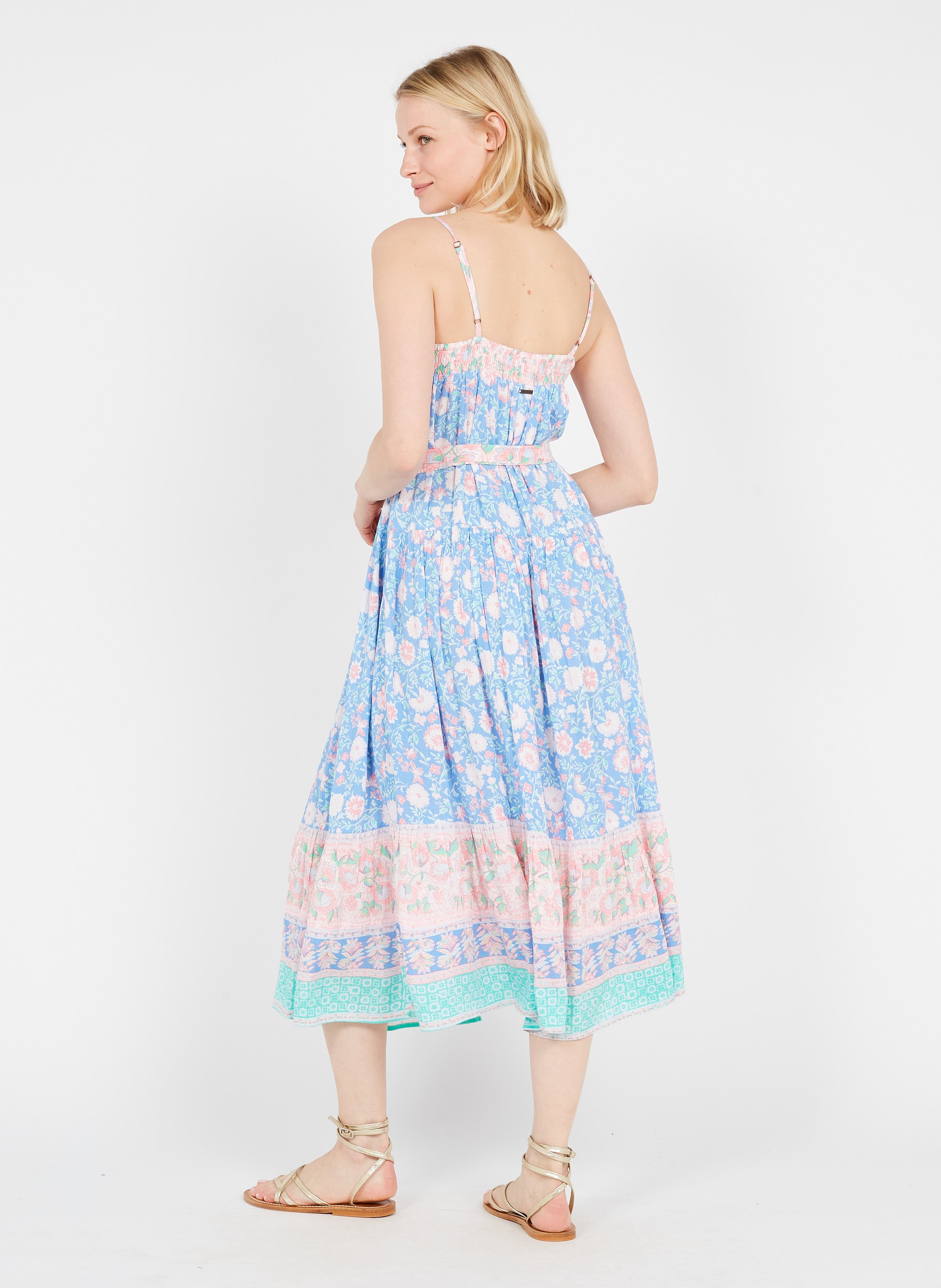 Vestido Midi Con Cuello Cuadrado Y Estampado De Flores Multi Billabong -  Mujer | Place des Tendances