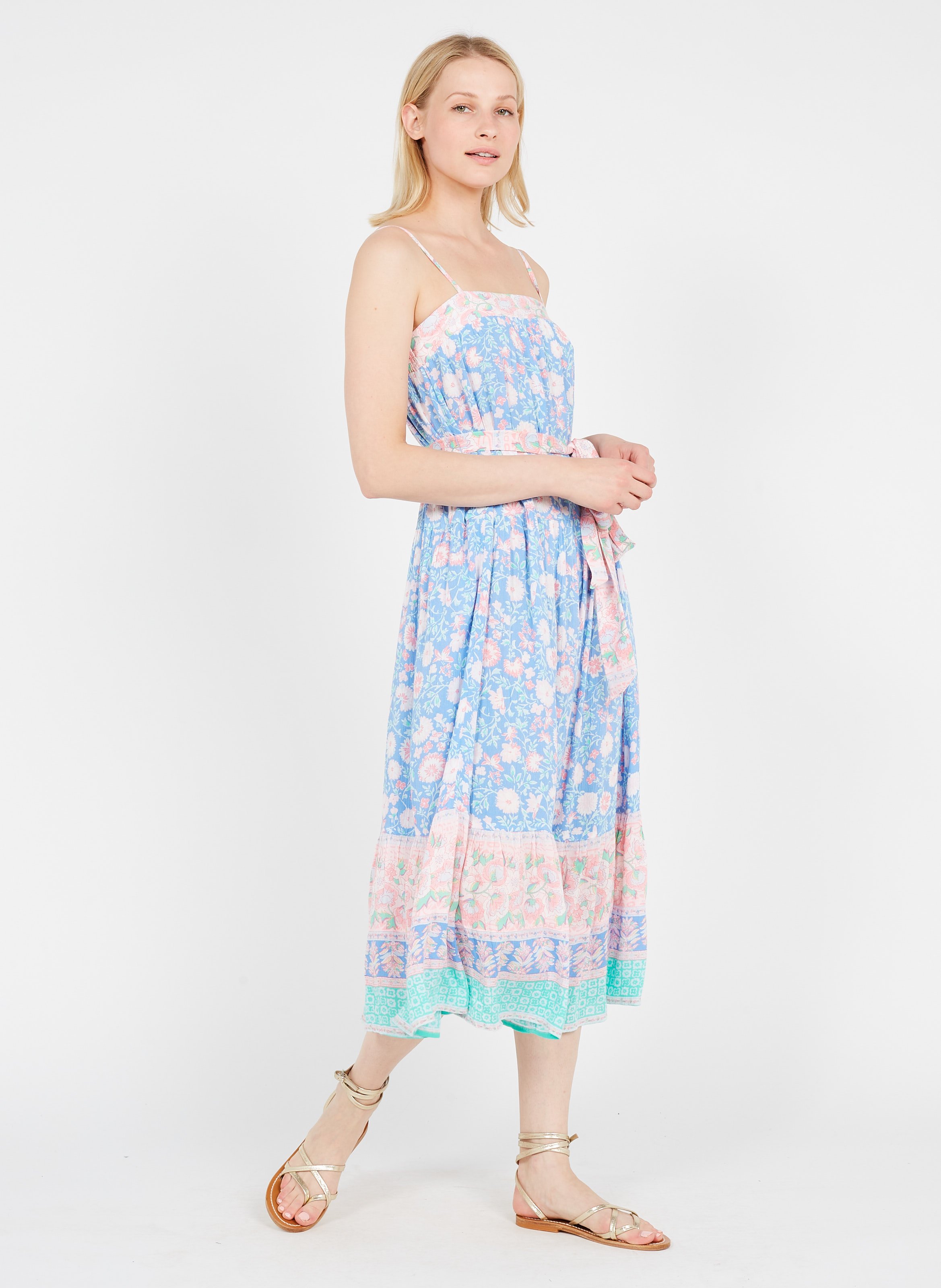 Vestido Midi Con Cuello Cuadrado Y Estampado De Flores Multi Billabong -  Mujer | Place des Tendances