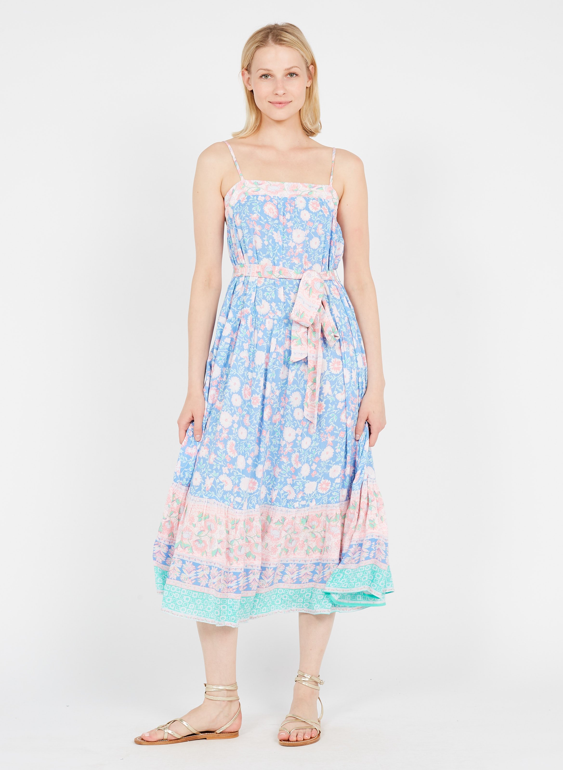 Vestido Midi Con Cuello Cuadrado Y Estampado De Flores Multi Billabong -  Mujer | Place des Tendances