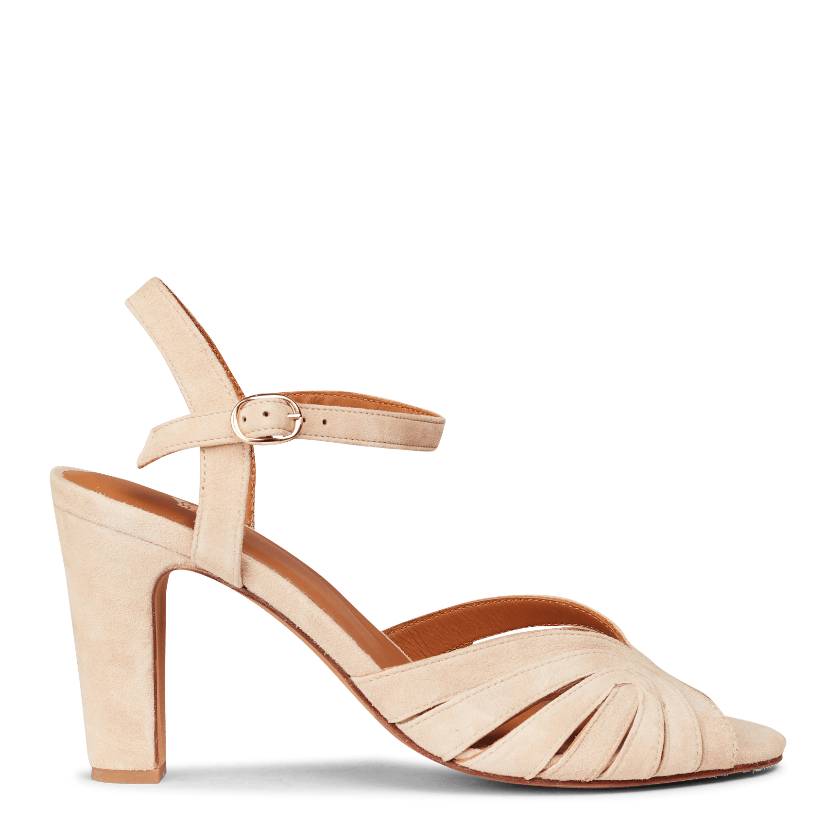 Sandalias Altas De Piel Beige Milos Bobbies - Mujer | Place des Tendances
