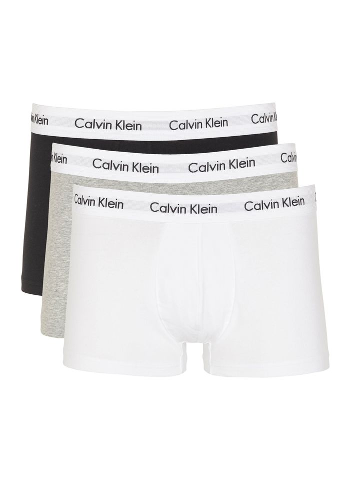 CALVIN KLEIN UNDERWEAR Lot de 3 boxers coton en blanco