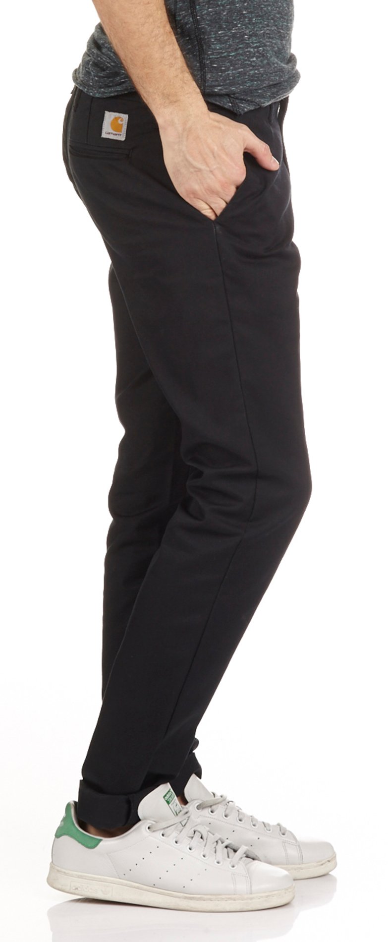 Chino Slim-fit En Coton Black Rinsed Carhartt Wip - Hombre | Place des  Tendances