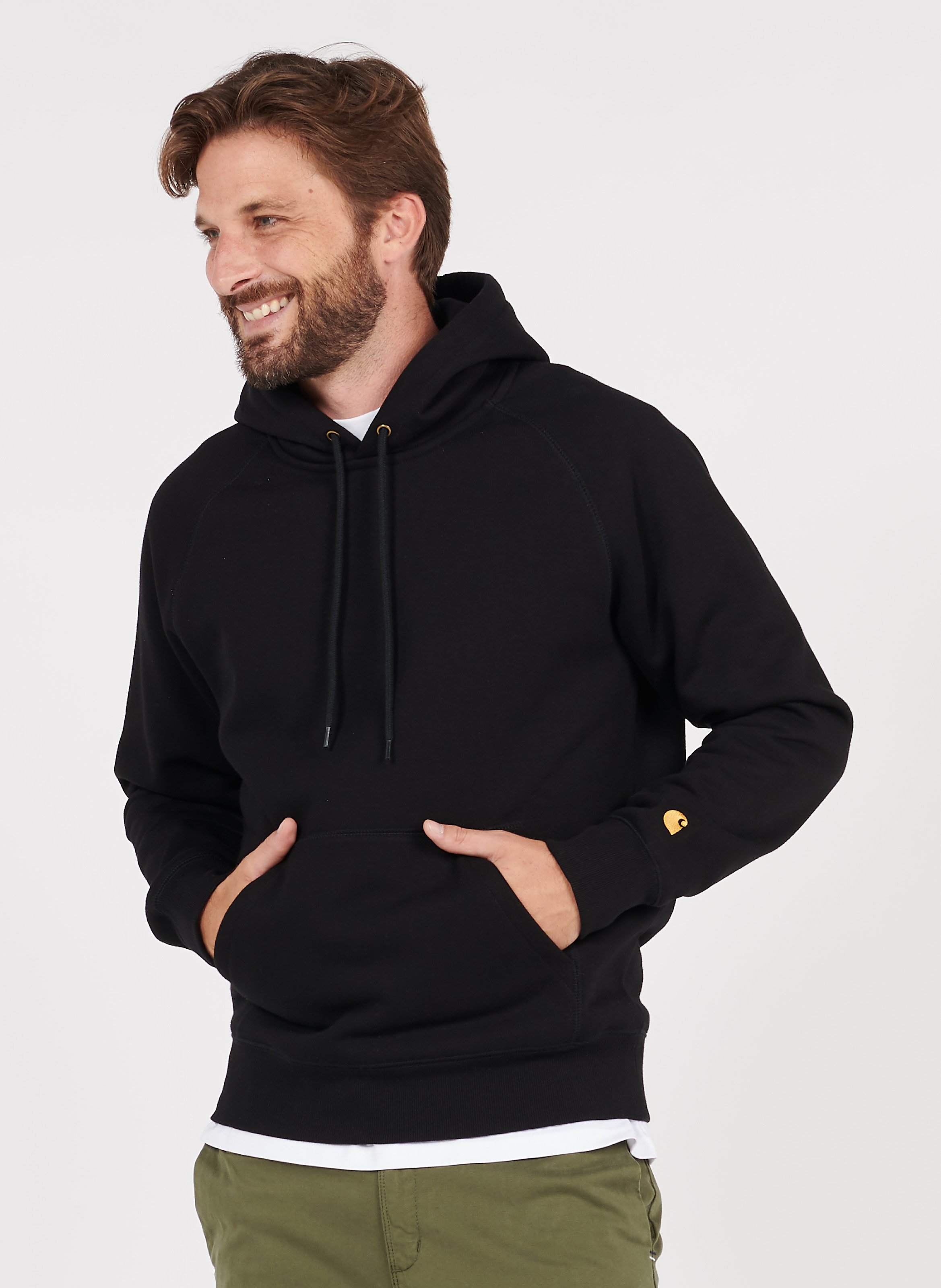Sudadera Regular Fit De Algodón Con Capucha Black-gold Carhartt Wip -  Hombre | Place des Tendances