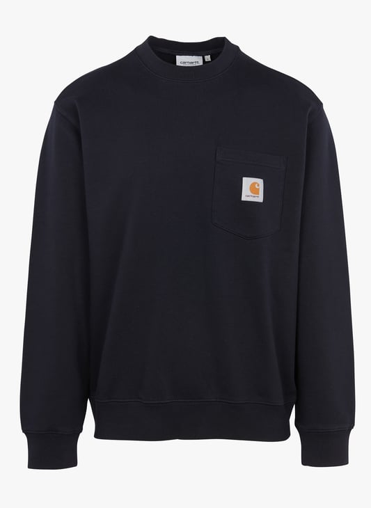 Sudadera Regular Fit De Algodón Con Cuello Redondo Dark Navy Carhartt Wip Hombre Place des Sudadera Regular Fit De Algodón Con Cuello Redondo Dark Navy Carhartt Wip Hombre Place des