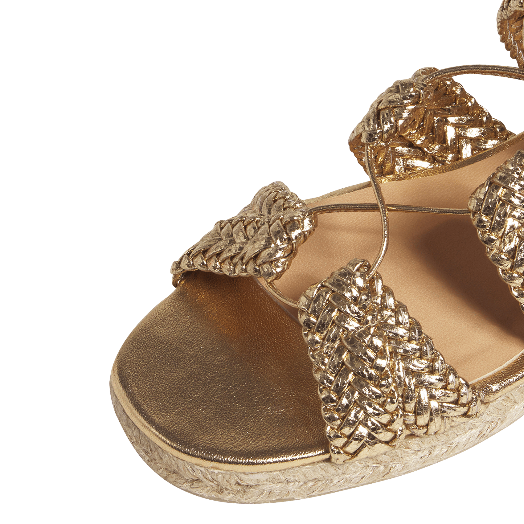 Sandalias Planas Metalizadas Oro Castaner - Mujer | Place des Tendances